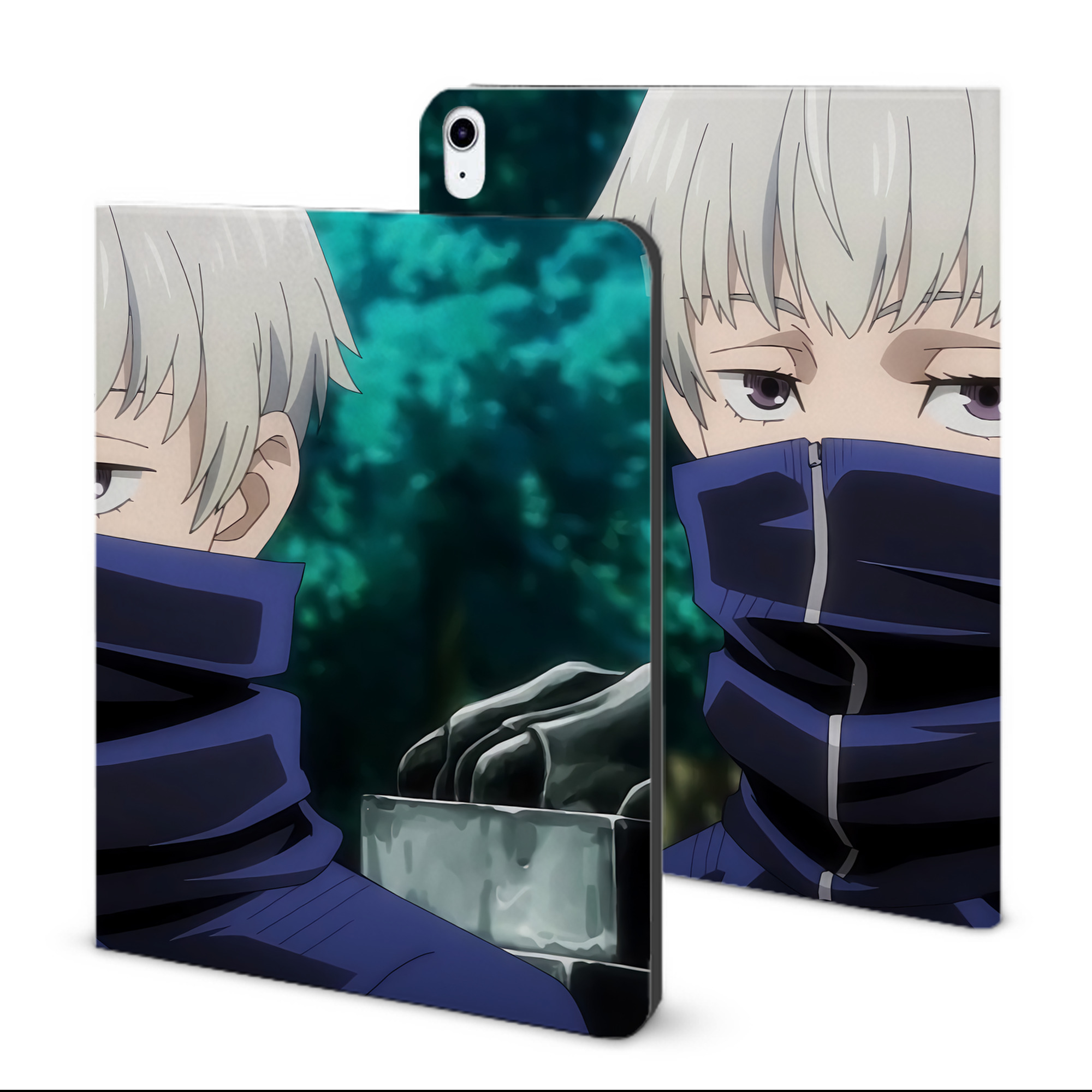 （画像用） 呪術廻戦 Jujutsu Kaisen IPad ケース ブック型 PUレザー TPU 耐衝撃 軽量 薄型 ペン収納なし 全面保護 IPad 各モデル対応